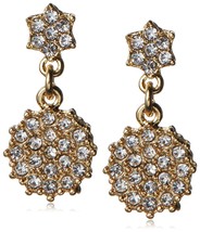 Fragments Placcato Oro Lastricato Zircone Cubico Cristallo Floreale Gocc... - $13.48