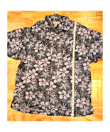 Breakwater Button Up Hawaiian Camp Shirt XL Blue Floral Short Sleeves Po... - $24.30 CAD