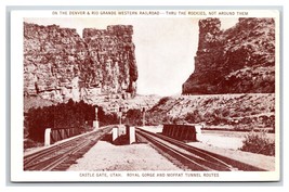 Castle Gate Utah UT Rio Grande Western Railroad Issued UNP WB Postcard O20 - $3.91