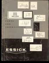 ESSICK model 320S, 320E ROLLERS * 1970 Parts &amp; Instruction Manual - $17.95
