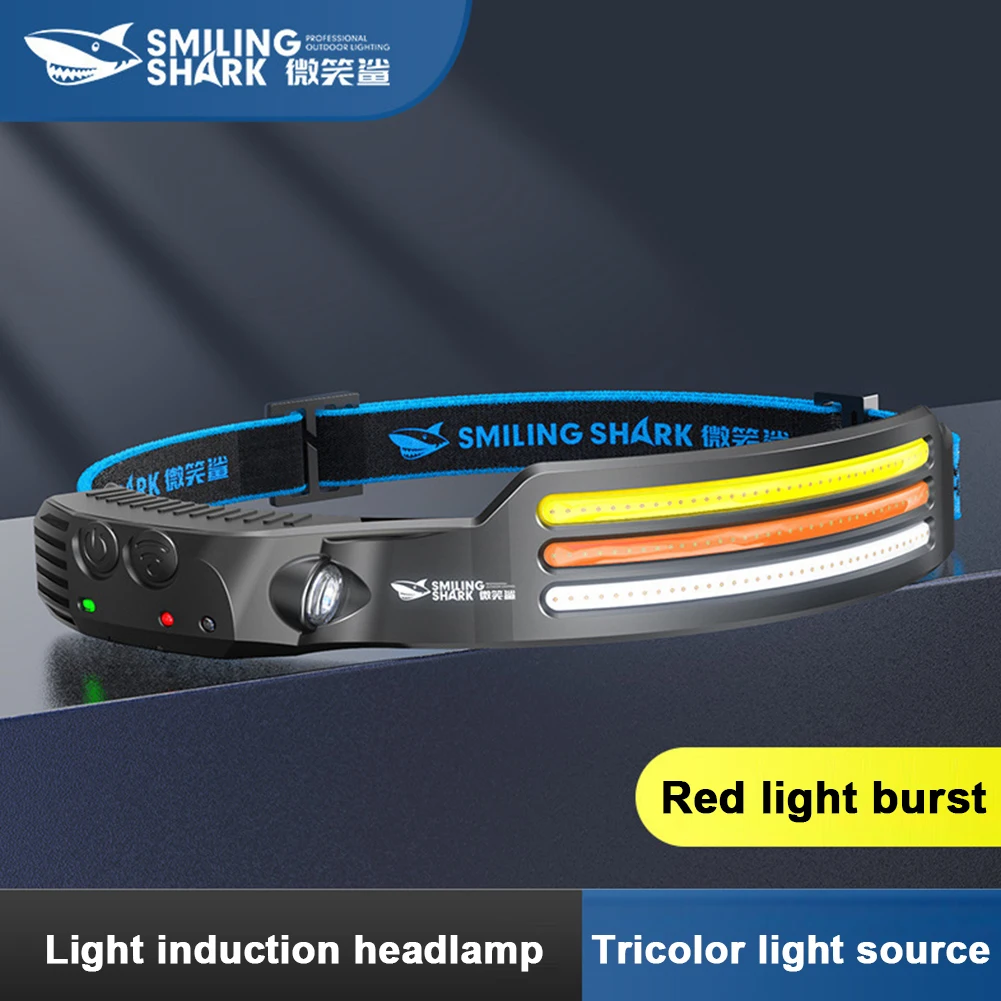 Headlight Smart Wave Induction Head-mounted Flashlight High Brightness USB - £13.61 GBP+