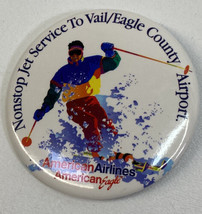 AA - American Airlines Pin Nonstop Jet Services To Vail Eagle Country Ai... - $9.49