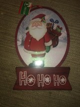 Christmas Holiday House Hanging Decor With Santa And Presents &quot;Ho Ho Ho&quot;... - $10.84