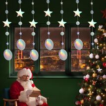 Giantree 65Ft Iridescent Star Circle Dot Garland 5Pcs Wedding Party Decor - $56.93 MXN