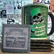 Gang Green Laser Engraved  Slate Coaster 4&quot;x4&quot; Punk Rock - £9.39 GBP