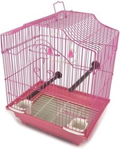 14&quot; Pink Wire Bird Cage Parakeet Finch Budgie Canary Cockatiel Lovebird ... - $25.99