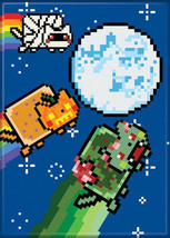 Nyan Cat Mummy Zombie Pumpkin Images Refrigerator Magnet, NEW UNUSED - £3.13 GBP