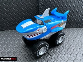 Monster Toy Truck Shark Chomper Blue Big Wheels Supreme Machine NKOK - $22.76