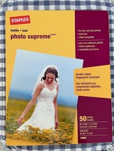 Staples Photo Supreme 8.5&quot; x 11&quot; Matte 2 Boxes (100 Sheets total) (NEW) ... - £19.44 GBP