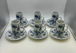 Set of 6 BLUE DANUBE Irish Coffee Cups &amp; Saucers Made in Japan - £71.17 GBP