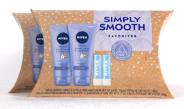 2 Packs Nivea Simply Smooth Favorites 2 Hand Cream &amp; 2 SPF 15 Sunscreen Lip Care - £26.73 GBP