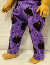 Clothes for 18&quot; American Girl Doll ~ HALLOWEEN PANTS ~ Purple w/ Black C... - £8.59 GBP