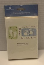 American Greetings Newest Addition Baby Boy Announcement Card 60Cards Envelopes - £9.26 GBP