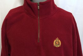 Lauren Ralph Lauren Red Half Zip Pullover Fleece Size 2XL Embroidered Pr... - $49.49