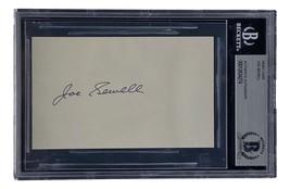 Joe Sewell Cleveland Guardians Signed Slabbed Index Card BAS 00012634274 - $87.29