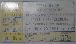 Roger Waters Maple Leaf Gardens Ticket Stub 1984 Pros and Cons of Hitch ... - £15.95 GBP