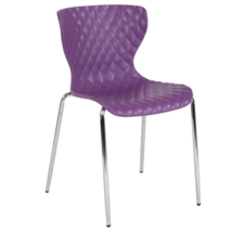 Lowell Contemporary Design Purple Plastic Stack Chair - £84.57 GBP