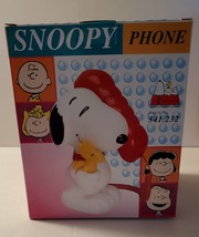 Vintage Peanuts Snoopy &amp; Woodstock landline phone with bank - NEW IN BOX - £59.54 GBP