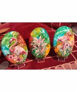 Set of 3 Tropical FLAMINGOS Plants Rock Mixed Media Beachy Decor Fun Gif... - $19.99
