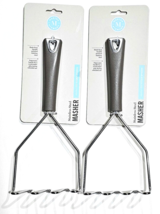 2 Pack Martha Stewart Stainless Steel Masher Dishwasher Safe - £20.71 GBP