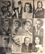 MOVIE RADIO TV Stars lot of (12) different 3&quot; x 5&quot; repro Exhibit Cards, ... - $23.06 CAD