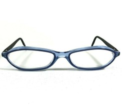 Emporio Armani 614 414 Eyeglasses Frames Black Clear Blue Oval 52-16-135 - £44.67 GBP
