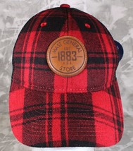 Mast General Store Trucker Hat Cap Red Black Plaid Snap Back Lumber Jack - £11.44 GBP