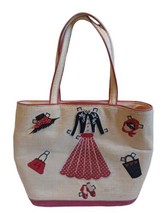 Lulu Guinness Paper Doll Raffia Jackie-O Tote Pre-Owned AS-IS READ! - $26.68