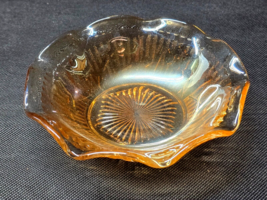 JEANNETTE Marigold Carnival IRIS &amp; HERRINGBONE 5.5&quot; Dessert Berry Bowl V... - $206.68 MXN