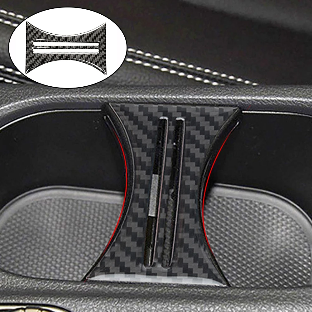 Car Carbon Fiber Interior Water Cup Holder Decor Covers Trim For Mercedes Benz - £9.81 GBP