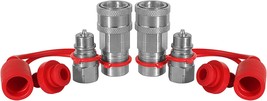 1/4&quot; Ag ISO 5675 Hydraulic Quick Connect Pioneer Style Couplers &amp; 1/4&quot; NPT - £35.85 GBP