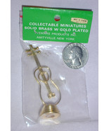 Doll House Miniatures Base Guitar Solid Brass with Gold Plating New in P... - $8.21 CAD