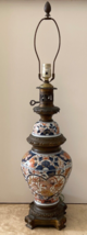 Fabulous Antique Japanese Meiji Period Imari Porcelain Converted Oil Tab... - £1,095.16 GBP