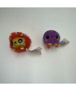 Lot 2 Eenie Teenies Squeezamals Mini Plush Lion &amp; Octopus 2” - $9.78