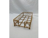 Gold Colored Trinket Basket Tray 9&quot; X 5&quot; X 2 3/4&quot; - £28.15 GBP