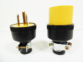 Extension Cord Replacement Adapter Plugs Plug Male Female Repair 15 Amp 125 Volt - £4.94 GBP