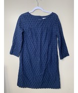 Lands End Canvas Womens Dress Navy Size 10 3/4 Sleeves Knee Length Zippe... - $27.28 CAD