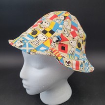 Vintage 1965 Butterfly Original Peanuts Snoopy Bucket Hat Size Youth Med... - £31.14 GBP