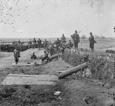 Union Soldiers with Quaker Guns 1862 Centreville, VA - 8x10 Civil War Photo - $8.81