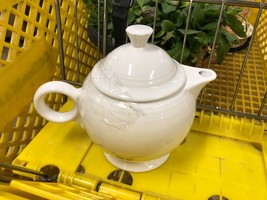 White Contemporary Homer Laughlin Fiestaware Tea Pot Mint Condition - £47.20 GBP