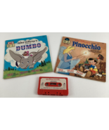 Walt Disney Storyteller Cassette Tape Pinocchio Dumbo Read Along Book Vi... - $40.53 CAD
