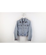 Vtg 90s Calvin Klein Womens Large Studded Cropped Battle Denim Trucker J... - $1,380.37 MXN