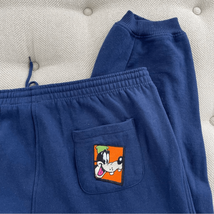 The Disney Store Blue Embroidered Goofy Joggers XXL - $32.40