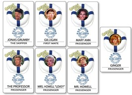 7 Gilligan&#39;s Island Cast Name Badges With Pin Fastener Halloween Costume Cosplay - £65.90 GBP