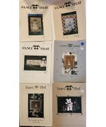 6 Fanci That VTG cross stitch charts Snowman Christmas Holiday Lot - $33.25