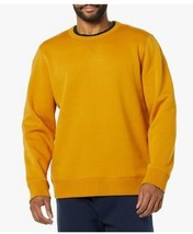 Goodthreads Men&#39;s Crewneck Washed Fleece Sweatshirt Size Lg Dark Golden ... - £10.89 GBP