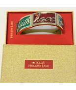 Macys Holiday Lane Christmas Faith Hope Joy Stretch Bracelet Gift Box New - €14,32 EUR