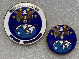 UNITED STATES SPACE COMMAND, BREAST BADGES, No. 1 of 100, LARGE AND SMALL - $20.00