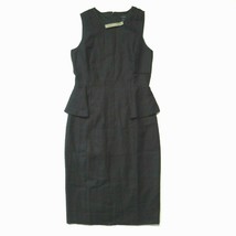 NWT J.Crew Linen Peplum in Black Sleeveless Sheath Dress 2 $168 - £40.24 GBP