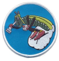 Army Wwii Grasshopper World War Two Military Round Hook &amp; Loop Embroidered Patch - £23.72 GBP